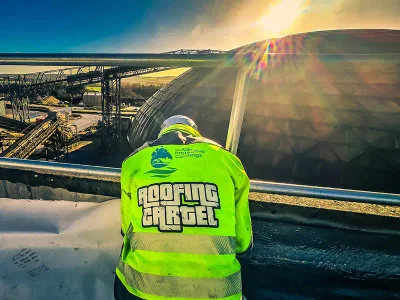 Industrial dome roof waterproofing inspection by Dublin Protective Coatings