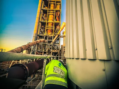 Factory metal roof cladding inspection for protective coating application